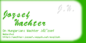 jozsef wachter business card